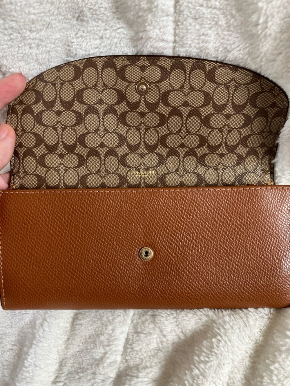 Coach Brown Leather Long Wallet - Picture 2 of 4